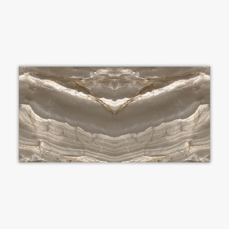 New Perla 24" x 48" Porcelain Marble Look Wall & Floor Tile, Brown