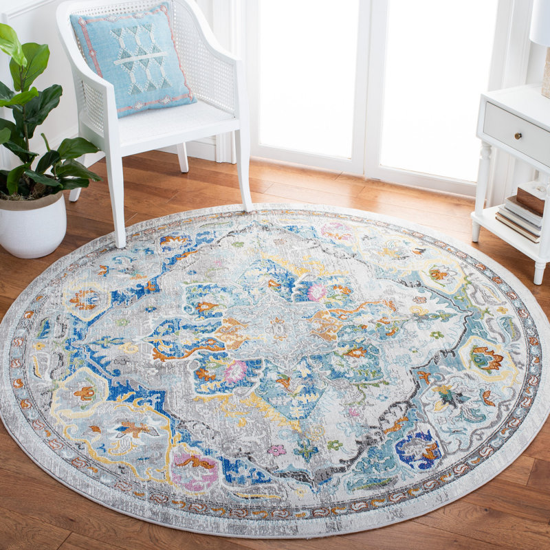 Bruckmann Performance Oriental Rug, Round 6'5"