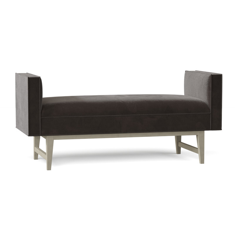 Luna Upholstered Bench, 9953 Mink, Hazelnut
