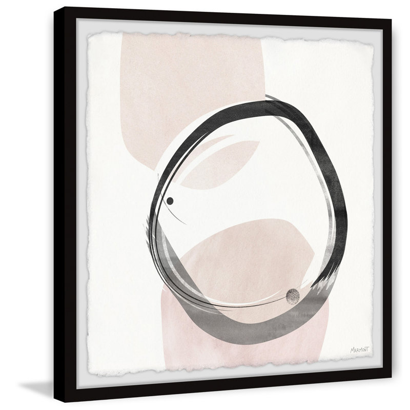 Big Black Circle - Single Picture Frame Painting, 51 cm H x 51 cm W