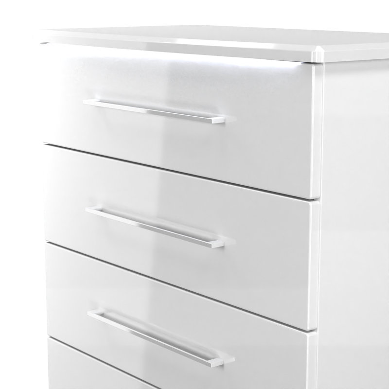 77cm W 5 - Drawer Chest of Drawers, White