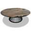 Amiata Round Solid Wood Pedestal Dining Table-447391210