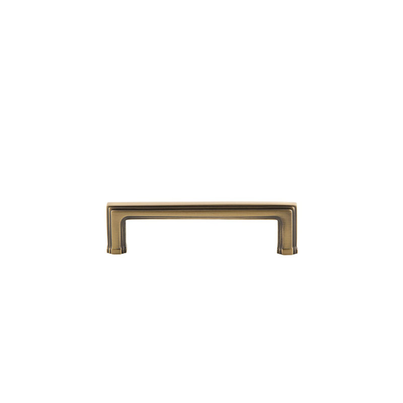 Bar / Handle Pull, 4", Vintage Brass