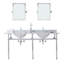 Embassy Stone Oval Console Bathroom Sink with Faucet and Overflow-54790127
