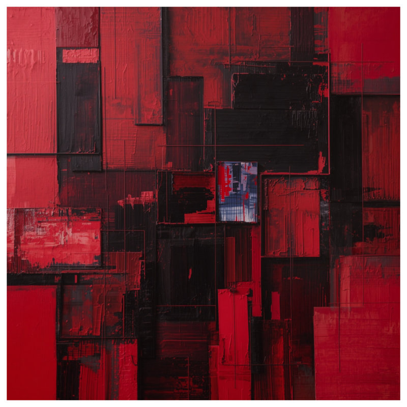 Couvertures rectangulaires rouges et noires, L 50 po x H 60 po