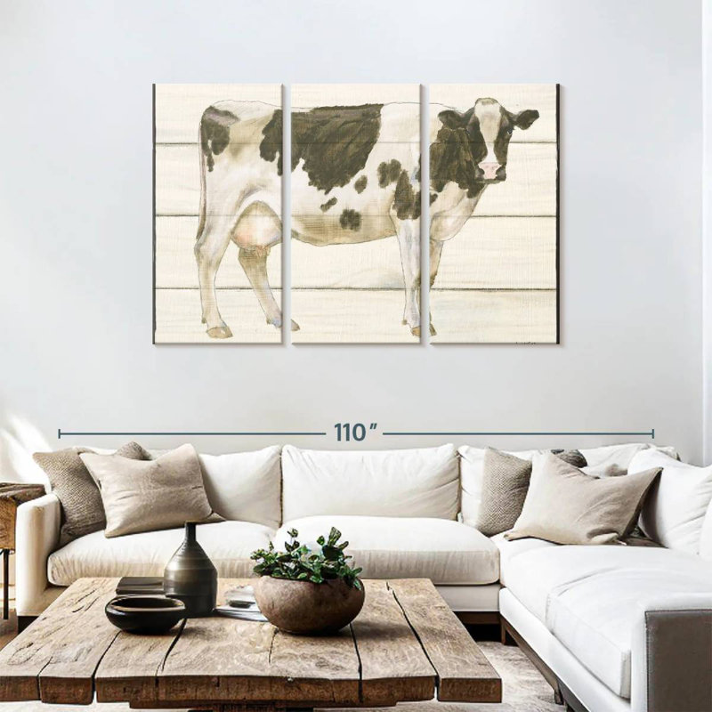 Brampt Country Cow I, H 48 po x l 74 po