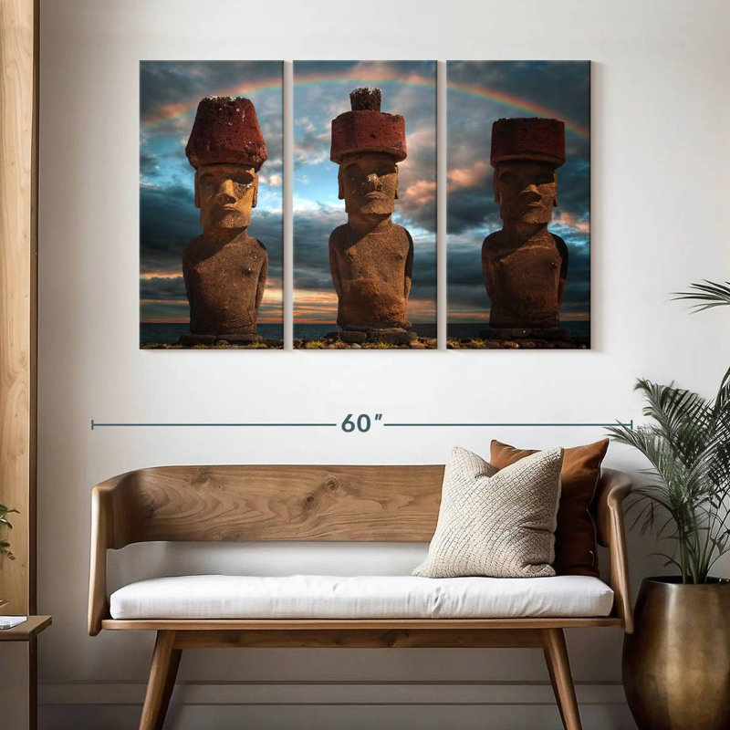 Lilie Moai Statues, 32" H x 50" W