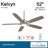 52" 5 - Blade LED Standard Ceiling Fan with Light Kit Included-70546140