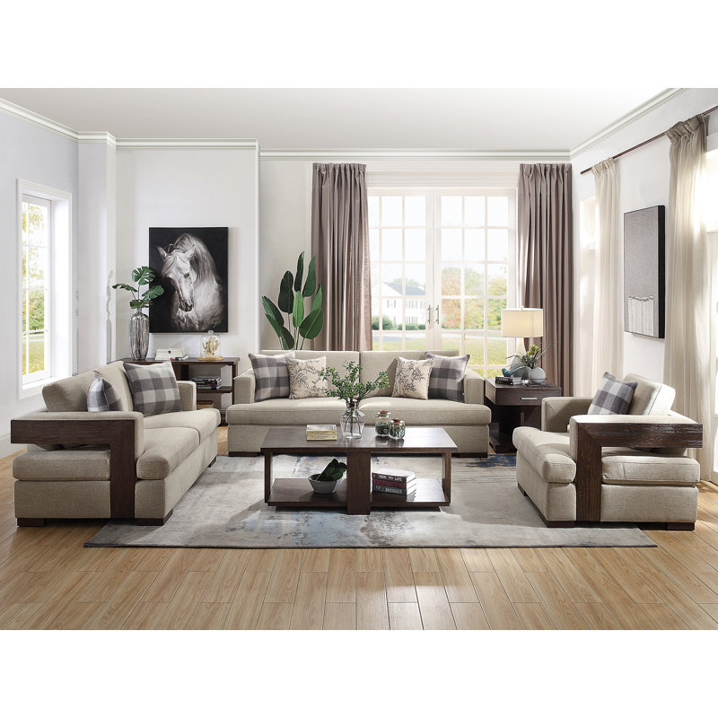 Anjelita 72" Square Arm Loveseat, Revolution Performance Fabrics Gray