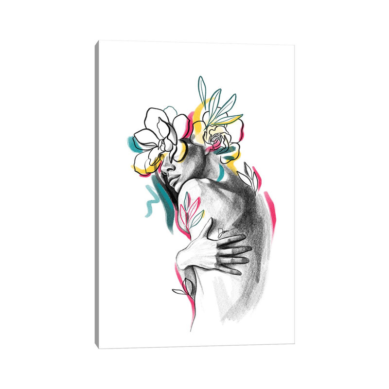 Flowerhead Femme No. 5 by Dane Khy - Wrapped Canvas Gallery-Wrapped Canvas Giclée, 20.32 cm H x 30.48 cm W