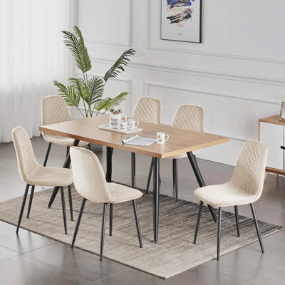 Wellersburg Modern Velvet Upholstered Armless Dining Chair