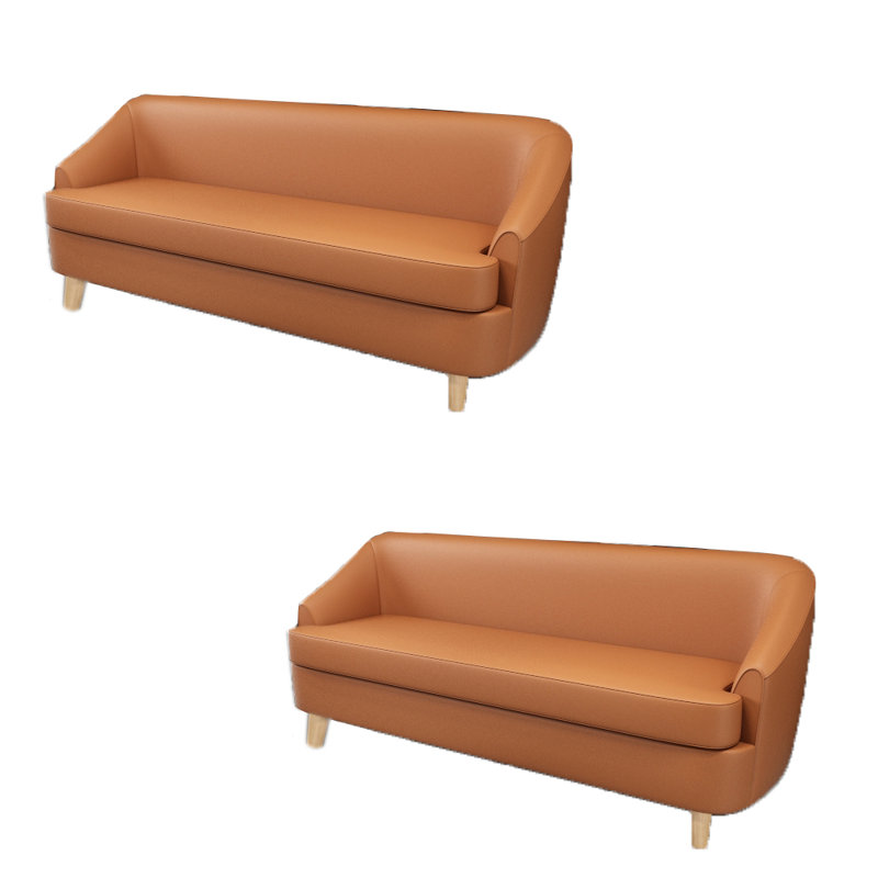 Canapé de bureau léger et luxueux, Similicuir orange