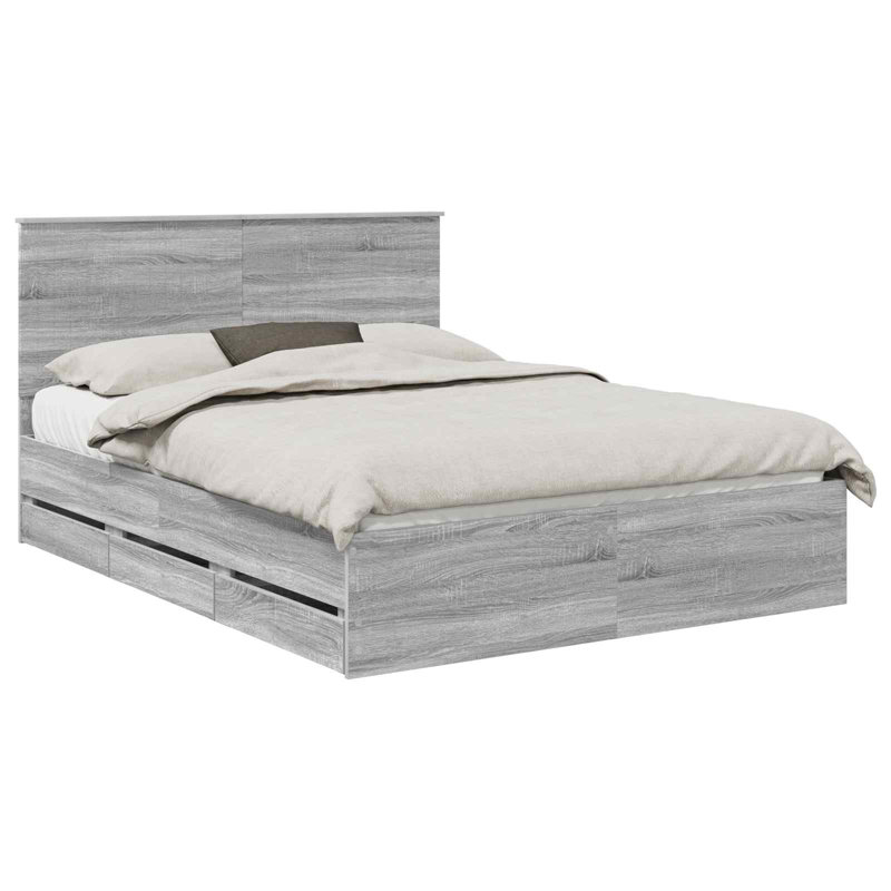 Bed, Kingsize (5'), Grey Sonoma