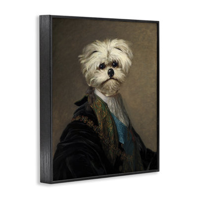 Regal Bichon Frise Portrait Framed Giclee Art by CAD Designs