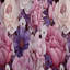 Motif botanique printanier fleurs mauves - Rideau floral - Velours obscurcissant - 1 panneau-95458446
