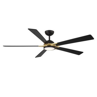 Rotary Smart LED Downrod Ceiling Fan