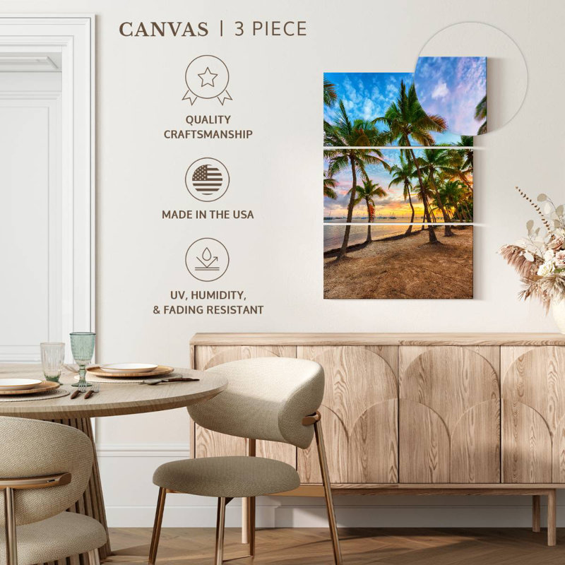 Anse Champagne Cove Palms, 45" H x 28" W