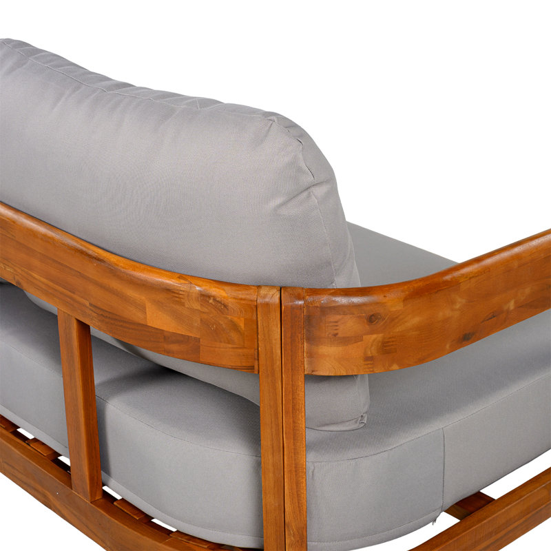 Ensemble de meubles de patio en bois d'acacia massif, Grey
