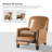Glen Ellyn 30" Wide Genuine Leather Manual Club Recliner-368778903
