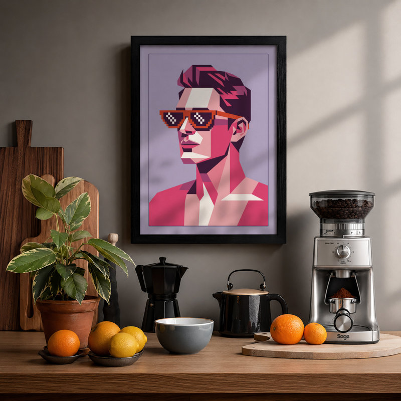 Sunglasses Statement Modern - Print, Black, A3 - 42.0 x 29.7 cm