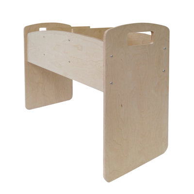 Wooden Bookcase Versatile Book Rack Bookshelf Bookwell Book Organizer, Natural Finish