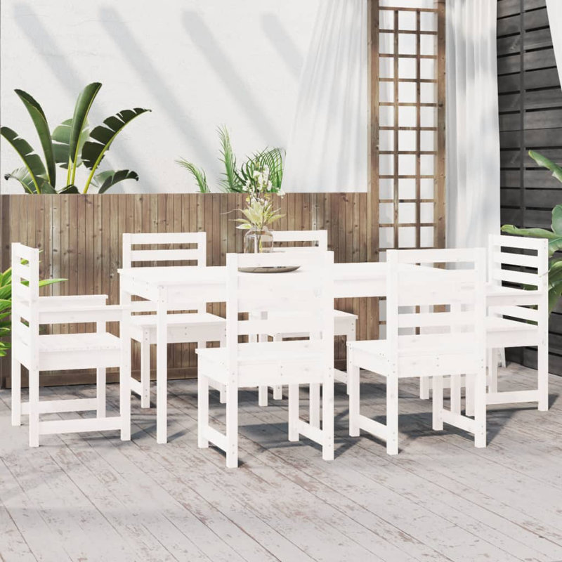 Ezhno Rectangular 6 - Person 159.5Cm Long Dining Set, White