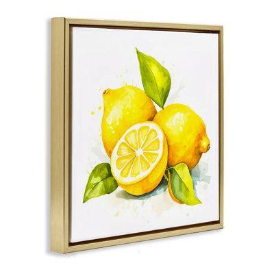 "Lemon Harvest", art mural encadré flottant par Andrea Haase