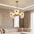 4-Light Cloud Glass Chandelier