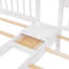Lit superposé double au-dessus de simple et simple, lit superposé triple en bois avec tiroirs et garde-corps (blanc)-2105316963