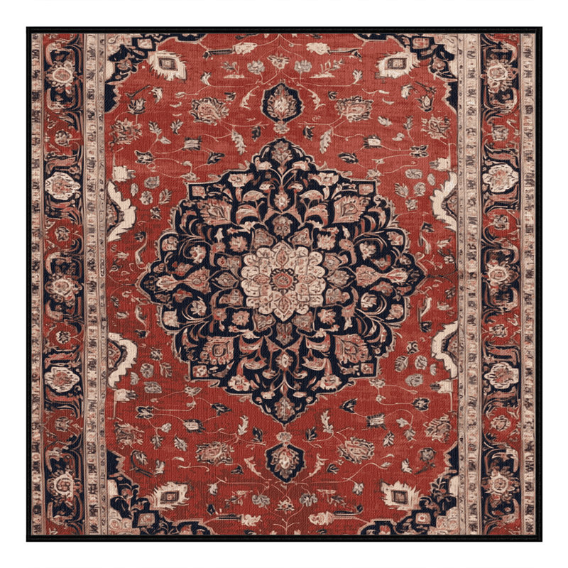 Tapis brun lavable à la machine, Carré 8 pi