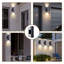 Lampe murale d'extérieur noire en aluminium imperméable-1976221820