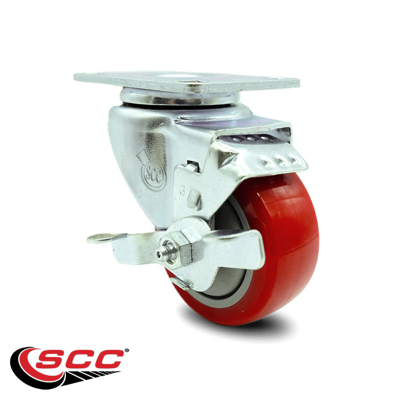 Polyurethane Caster, Red