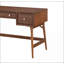Bureaux: Bureau Mid-Century brun avec 3 tiroirs, placage de noyer, l 51,25 po | Brun | Bois