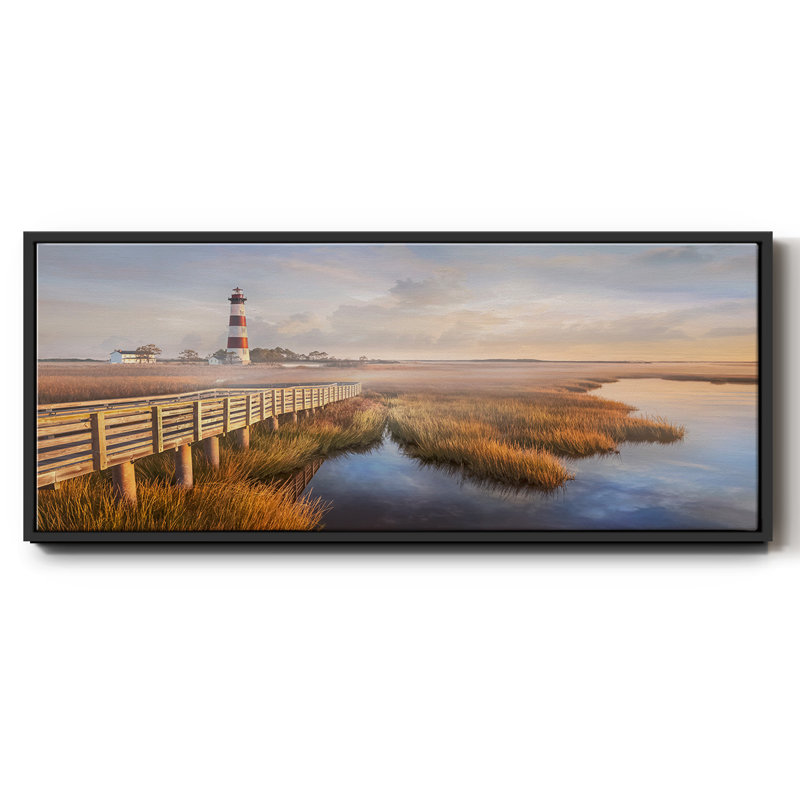 Private Path II- Framed Canvas, 12" H x 30" W