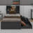 Thersia Platform Bed Frame with 4 Open Storage Shelves-1379321531