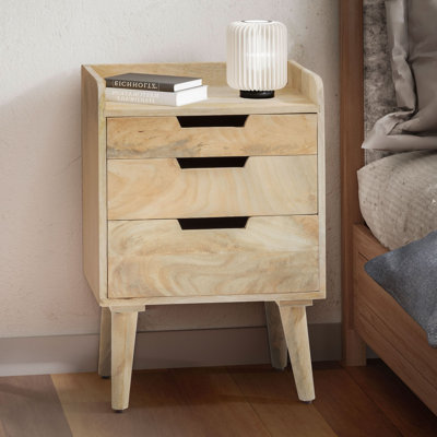 33cm W Solid Wood Bedside Table