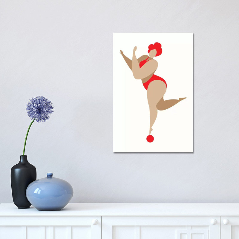 Dancing Queen - Red by Kubistika - Print on Canvas, Wrapped Canvas, 45.72cm H x 30.48cm W x 1.91cm D
