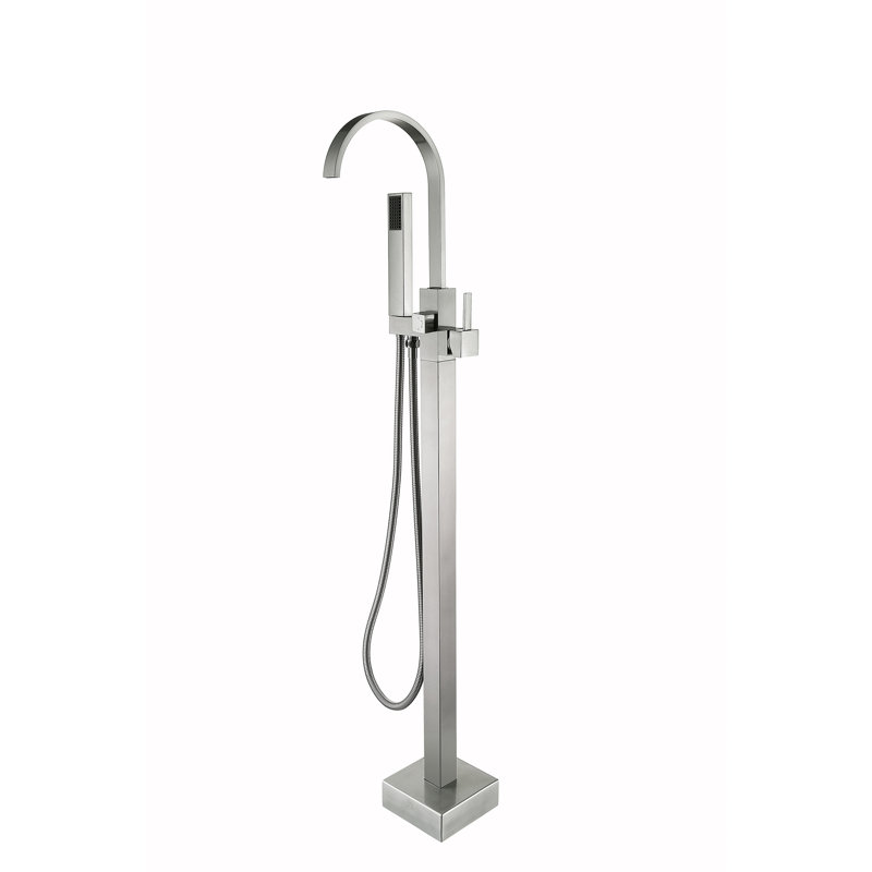 Freestanding Tub Filler with Diverter, Brush Nickel