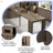 118''-23.62'' Multifunctional Extendable Dining Table With Outlet, Space Saving Kitchen Table With 5 Extension Panels-39651833