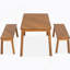 Ensemble de salle à manger 3 pièces 3 pièces pour l'extérieur et l'intérieur avec 2 bancs