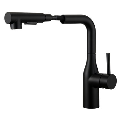 Robinet de cuisine à poignée simple arqué 11,89 po Saree
