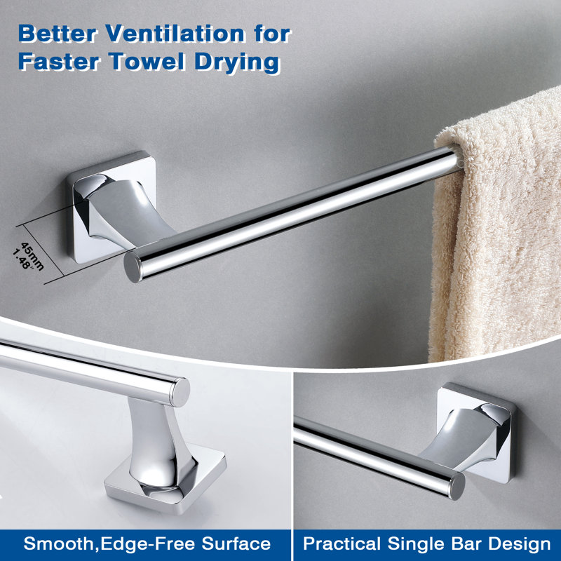 5 - Piece Bathroom Hardware Set Towel Holder Set, Polished Chrome