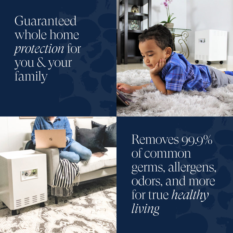 White HEPA Filter Air Purifier with Odor Absorbing Technology