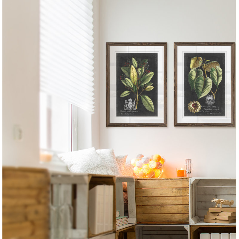 «Royal Foliage I» par Vincent Van Gogh, ensemble de 2 reproductions d'art encadrées, H 24 po x l 18 po x P 1,25 po, Blanc