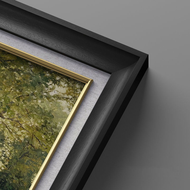 Ensemble de 2 œuvres d'art encadrées de qualité supérieure sur toile de qualité supérieure avec cadre de 26 po x 36 po, Noir