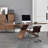 Brown Rectangular Solid Wood Dining Table-1430185728