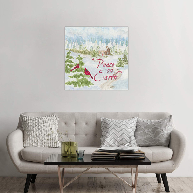 Christmas In The Country III Peace On Earth by Tara Reed - Wrapped Canvas Painting, 66.04 cm H x 66.04 cm W x 1.91 cm D