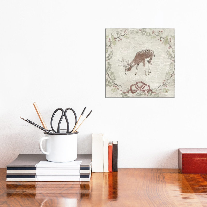 Cabin Christmas VI by June Erica Vess - Wrapped Canvas Gallery-Wrapped Canvas Giclée, 30.48cm H x 30.48cm W