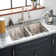 33" Ortega Double Bowl Stainless Steel Drop-in Sink Single Hole