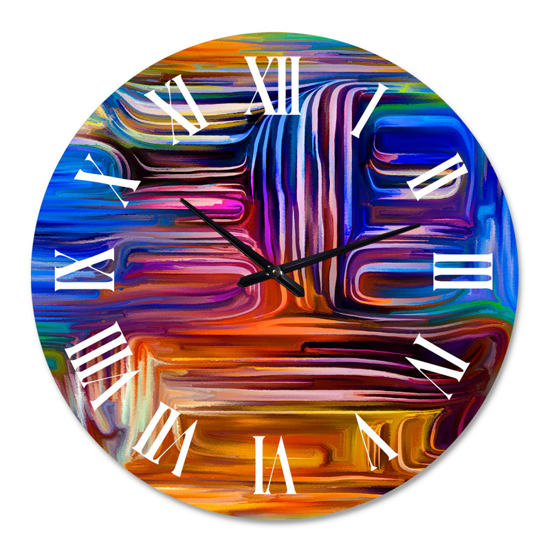 Color Fusion V - Horloge murale moderne, Surdimensionné